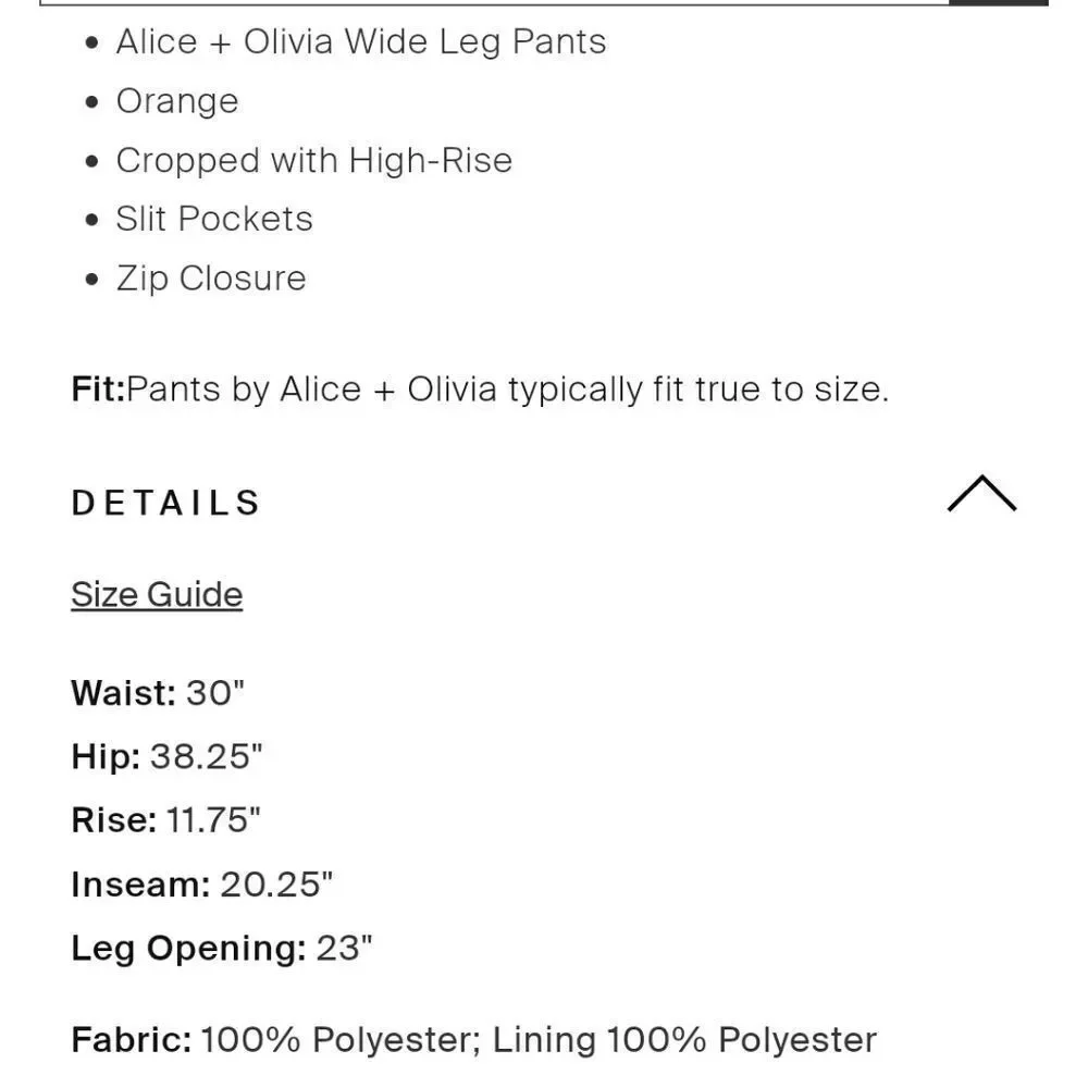 NWT Alice + Olivia Pants